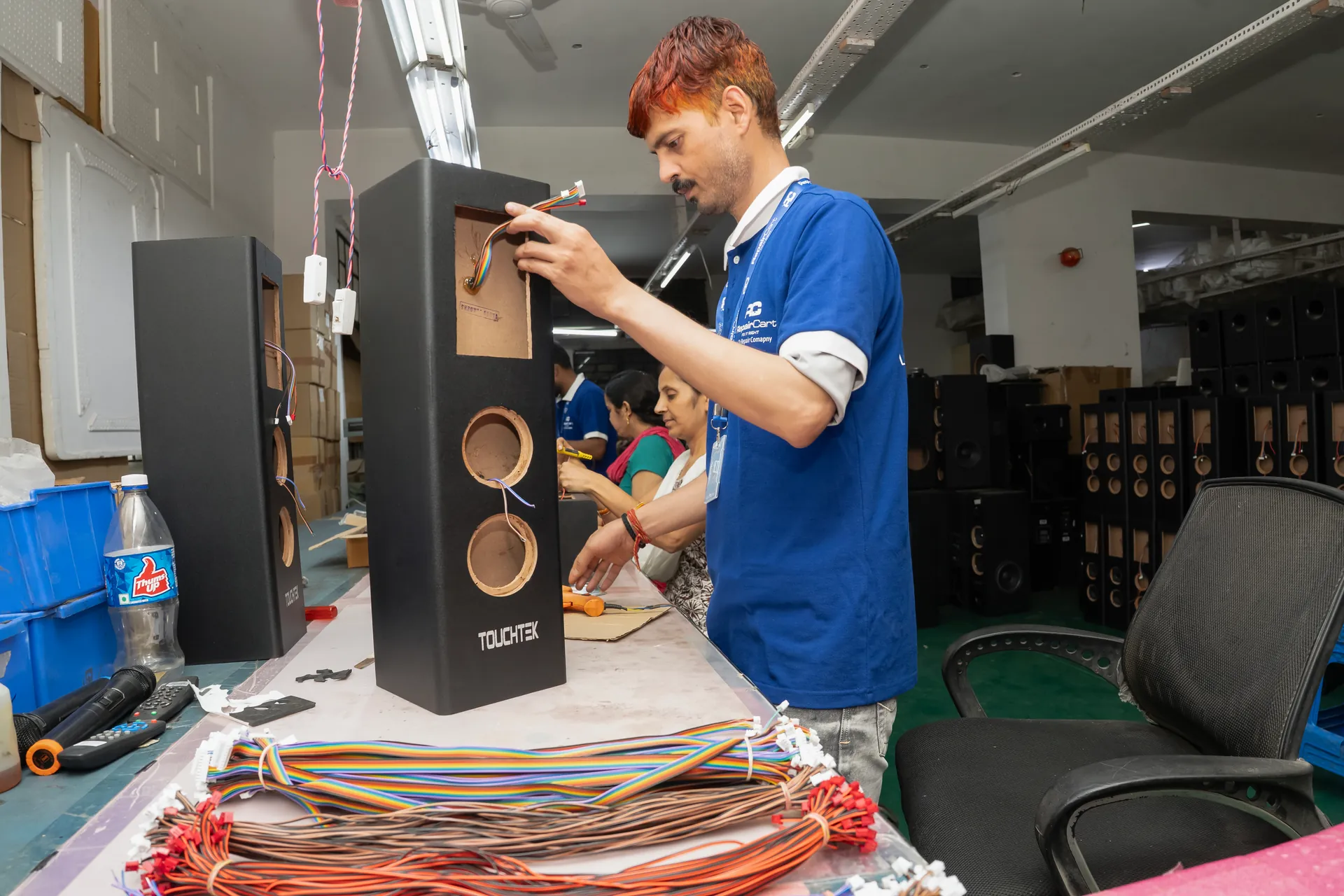 Tower Speaker Enclosure Quality Testing